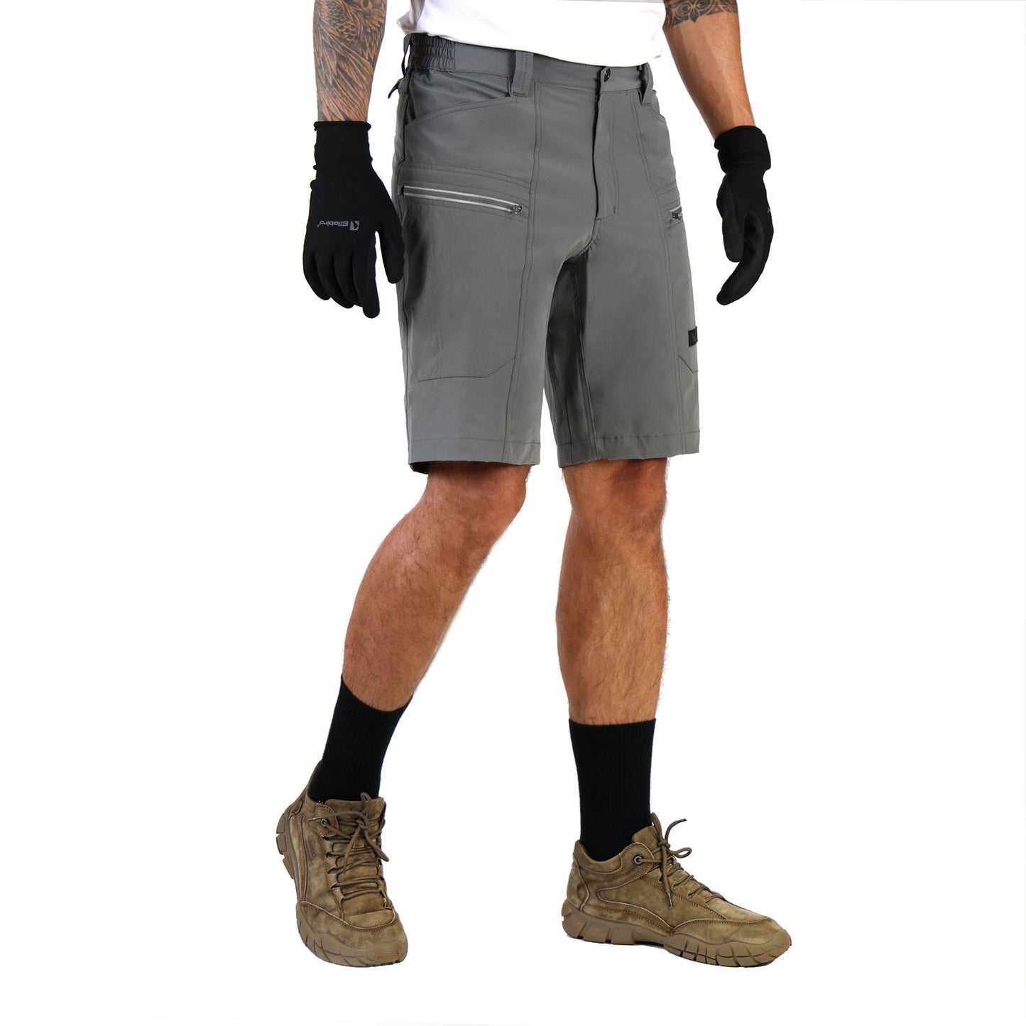 Ellobird Cargo Hiking Tactical Work Shorts for Men Casual Relaxed Fit 4 Way Stretch Water Repellent 6 Pockets Mens Short - Ellobird