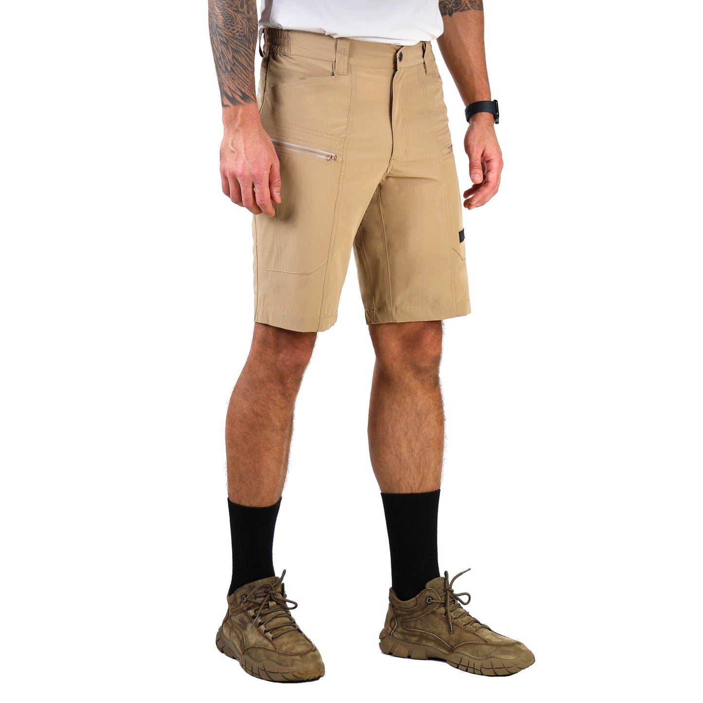 Ellobird Cargo Hiking Tactical Work Shorts for Men Casual Relaxed Fit 4 Way Stretch Water Repellent 6 Pockets Mens Short - Ellobird