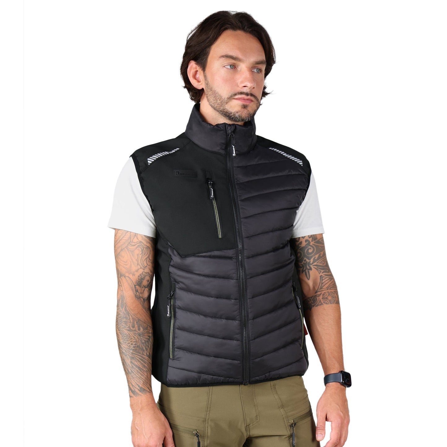 Ellobird Mens Lightweight Puffer Vest Men Work Hiking Casual Winter Cotton Quilted Jacket Workwear - Ellobird
