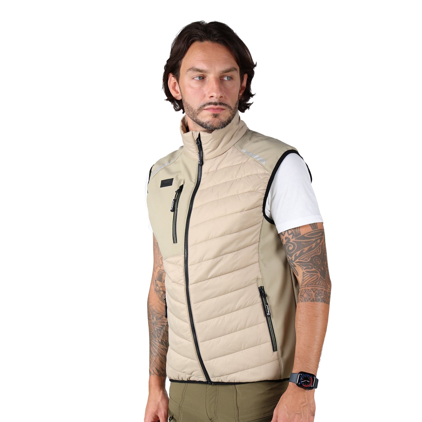 Ellobird Mens Lightweight Puffer Vest Men Work Hiking Casual Winter Cotton Quilted Jacket Workwear - Ellobird