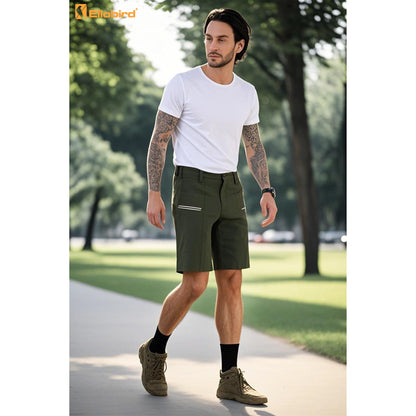 Ellobird Cargo Hiking Tactical Work Shorts for Men Casual Relaxed Fit 4 Way Stretch Water Repellent 6 Pockets Mens Short - Ellobird