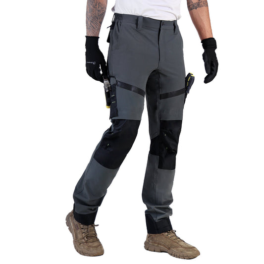 Ellobird Consctruction Work Pants for Men Summer Cargo 4 Way Stretch Relaxed Fit Water Repellent Double Knee Work Utility - Ellobird