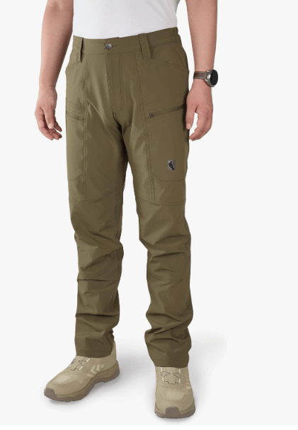 Ellobird Mens Flex Cargo Hiking Pants, Waterproof Stretch Lightweight Trousers - Ellobird