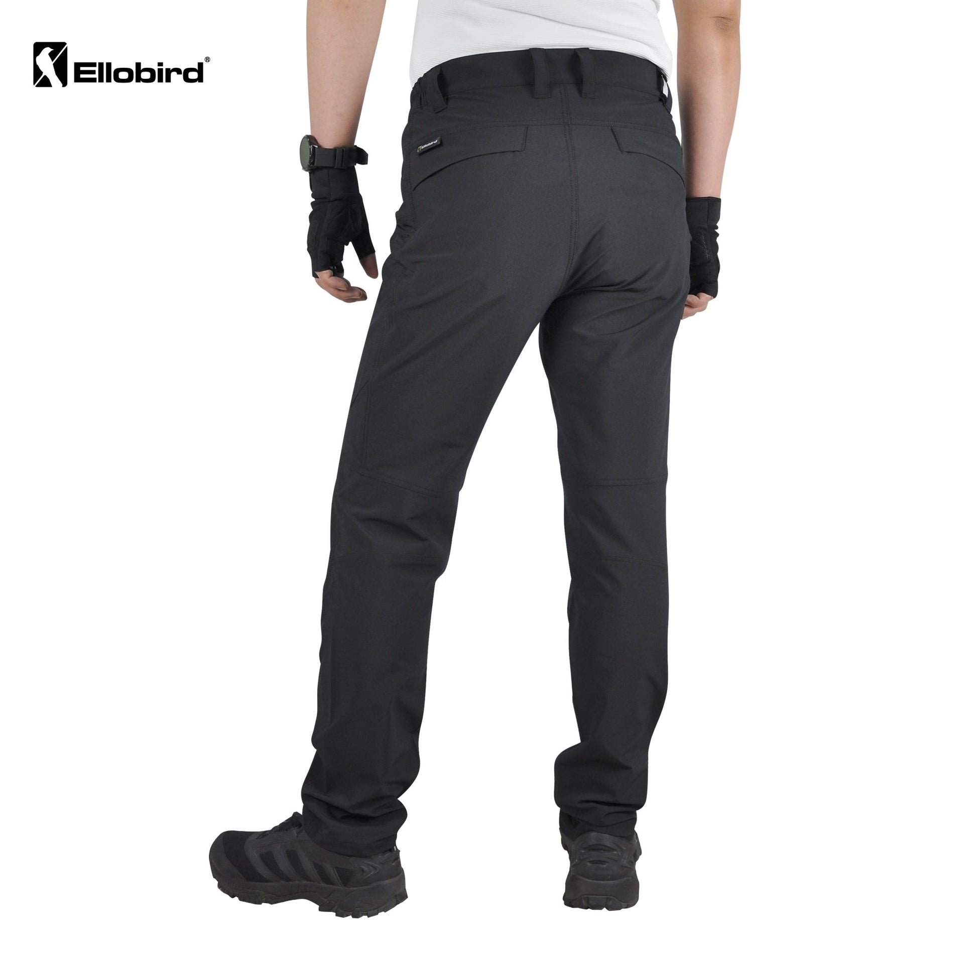 Ellobird Mens Flex Cargo Hiking Pants, Waterproof Stretch Lightweight Trousers - Ellobird