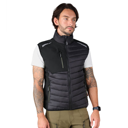 Ellobird Mens Lightweight Puffer Vest Men Work Hiking Casual Winter Cotton Quilted Jacket Workwear - Ellobird
