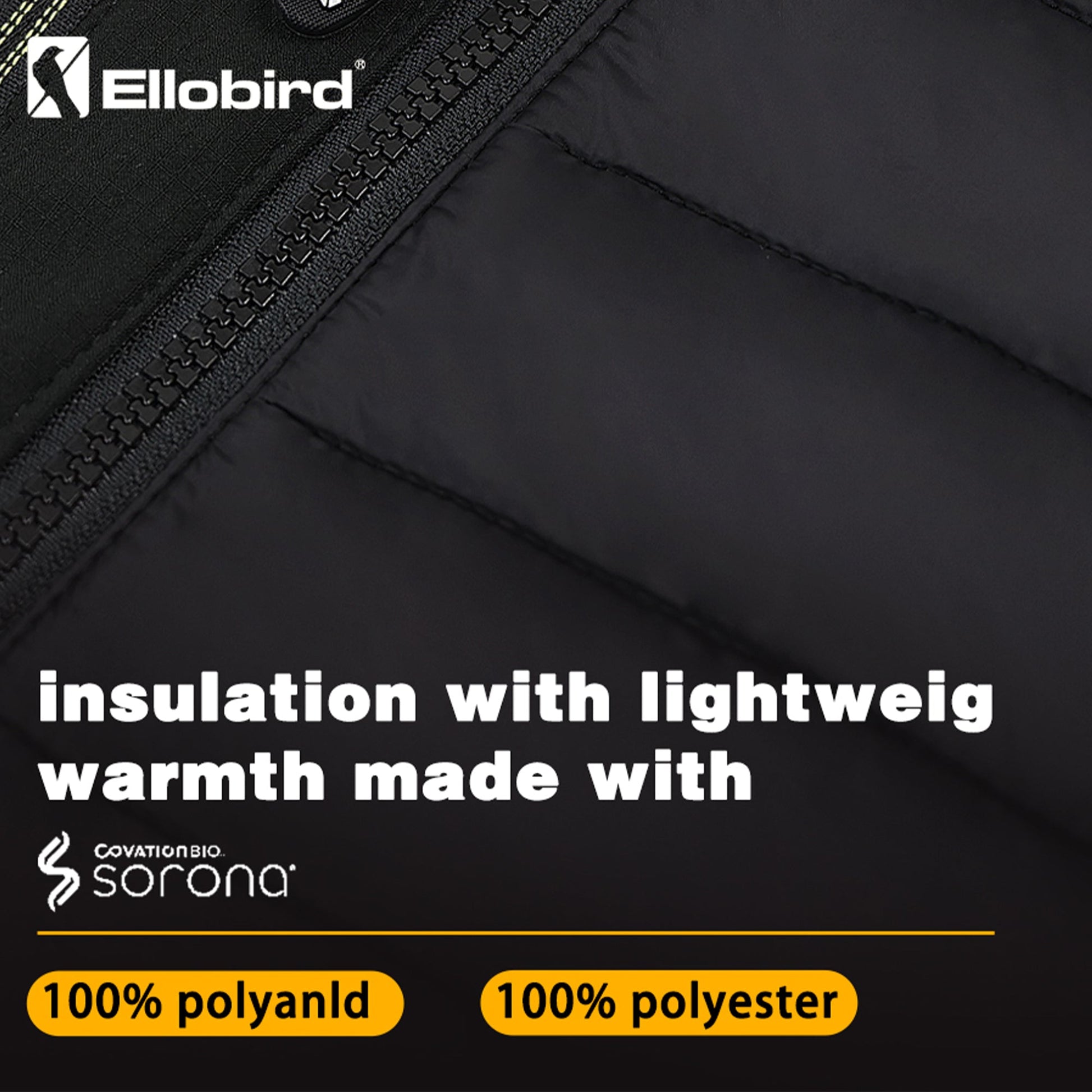 Ellobird Mens Lightweight Puffer Vest Men Work Hiking Casual Winter Cotton Quilted Jacket Workwear - Ellobird