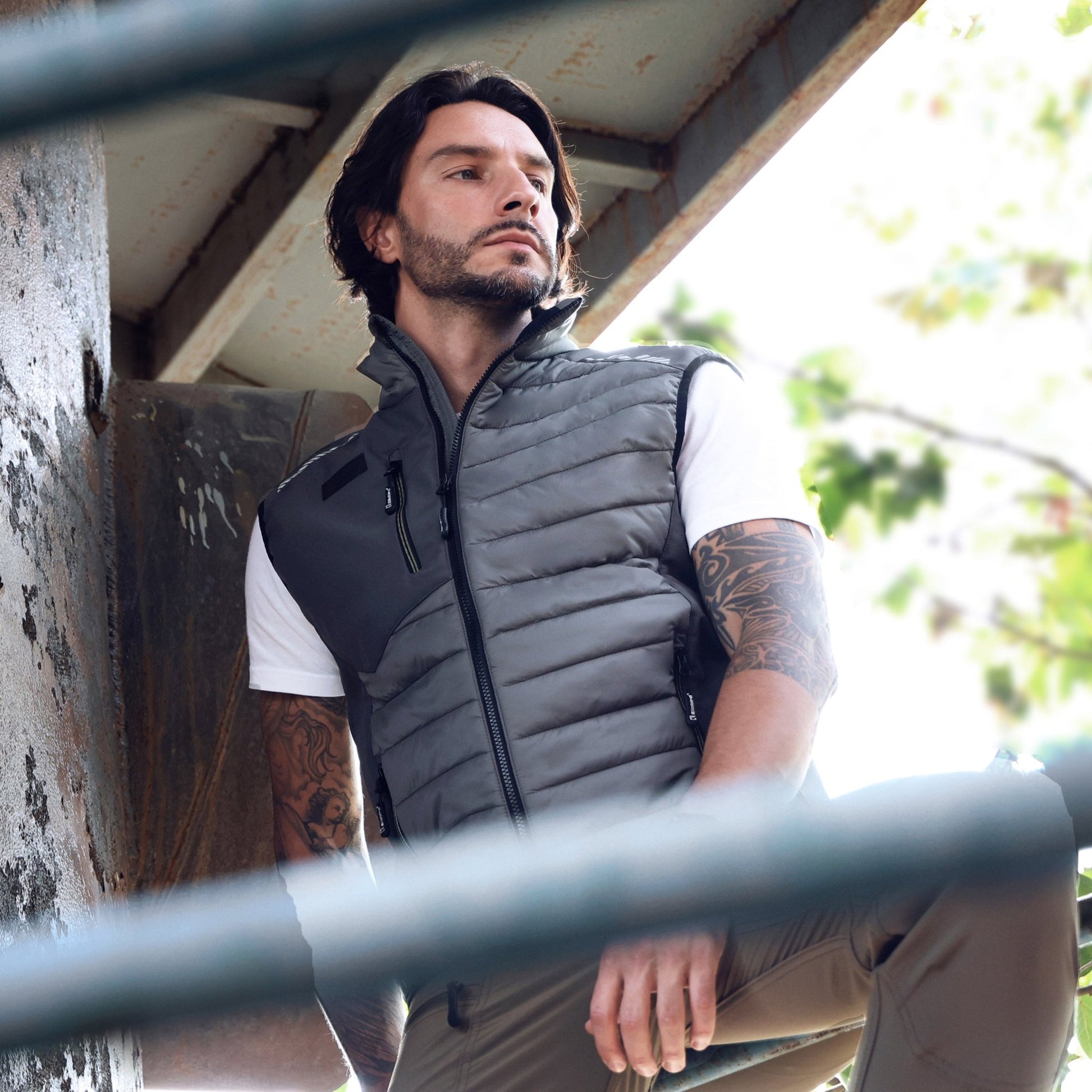Ellobird Mens Lightweight Puffer Vest Men Work Hiking Casual Winter Cotton Quilted Jacket Workwear - Ellobird