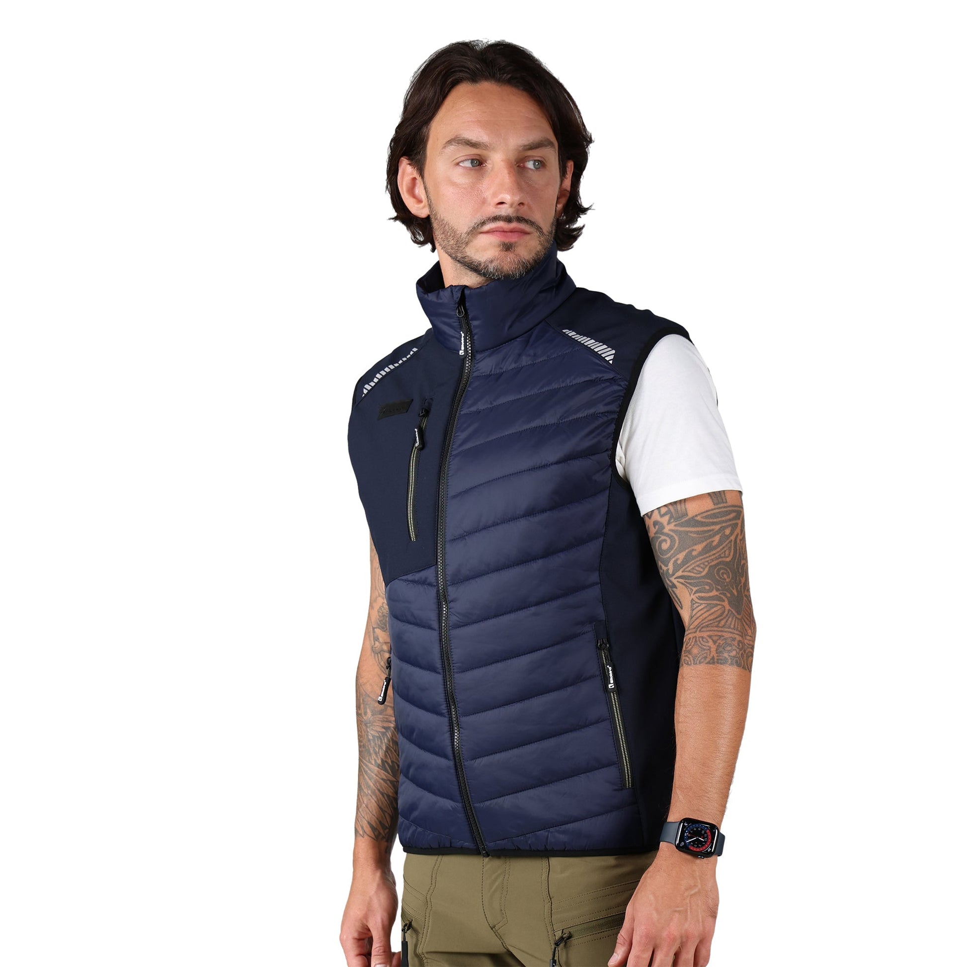 Ellobird Mens Lightweight Puffer Vest Men Work Hiking Casual Winter Cotton Quilted Jacket Workwear - Ellobird