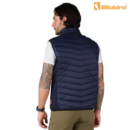 Ellobird Mens Lightweight Puffer Vest Men Work Hiking Casual Winter Cotton Quilted Jacket Workwear - Ellobird