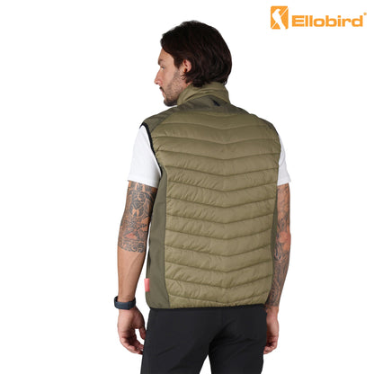 Ellobird Mens Lightweight Puffer Vest Men Work Hiking Casual Winter Cotton Quilted Jacket Workwear - Ellobird