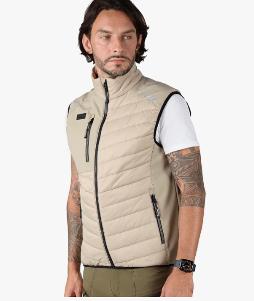 Ellobird Mens Lightweight Puffer Vest Men Work Hiking Casual Winter Cotton Quilted Jacket Workwear - Ellobird