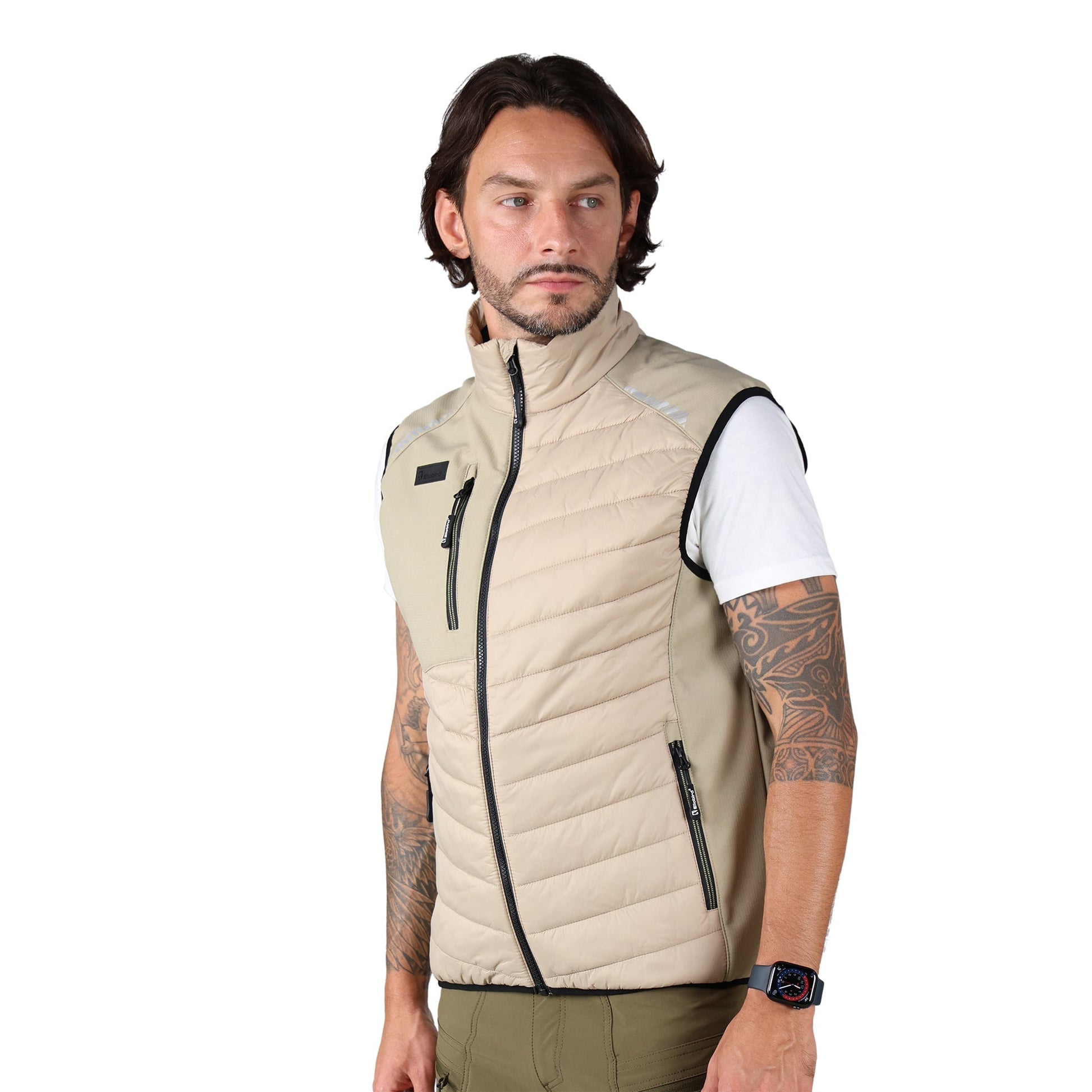 Ellobird Mens Lightweight Puffer Vest Men Work Hiking Casual Winter Cotton Quilted Jacket Workwear - Ellobird