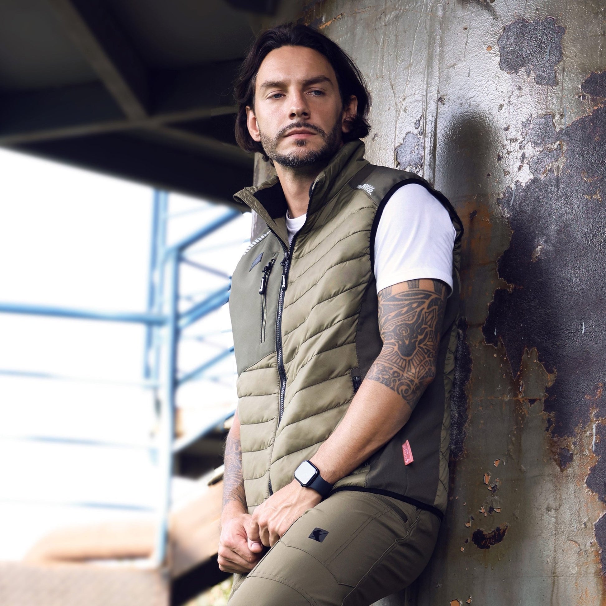 Ellobird Mens Lightweight Puffer Vest Men Work Hiking Casual Winter Cotton Quilted Jacket Workwear - Ellobird