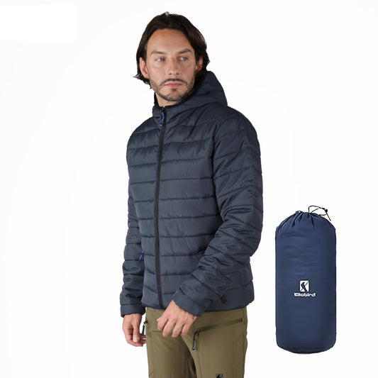 Ellobird Mens Puffer Coat Men Lightweight Winter Coats Jacket Hood Packable - Ellobird