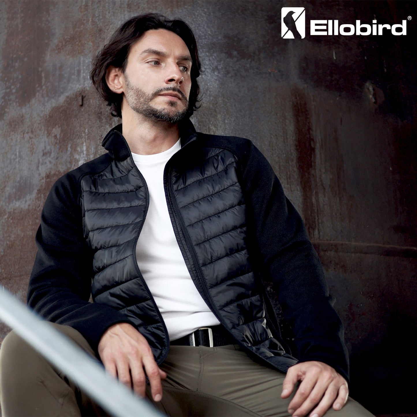 Ellobird puffer jacket men lightweight winter insulated travel active coats - Ellobird