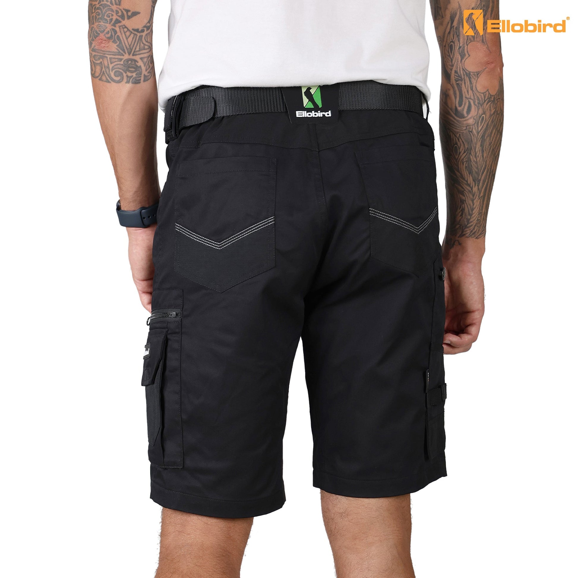 Ellobird Work Shorts for Men Construction Pants Mens Workwear Cordura Cargo Loose Fit Utility Carpenter Workwear Short - Ellobird
