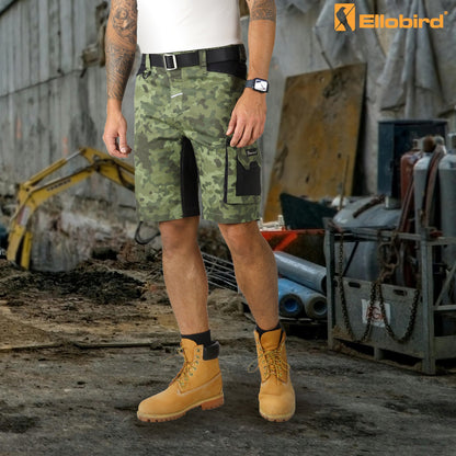 Ellobird Work Shorts for Men Construction Pants Mens Workwear Cordura Cargo Loose Fit Utility Carpenter Workwear Short - Ellobird