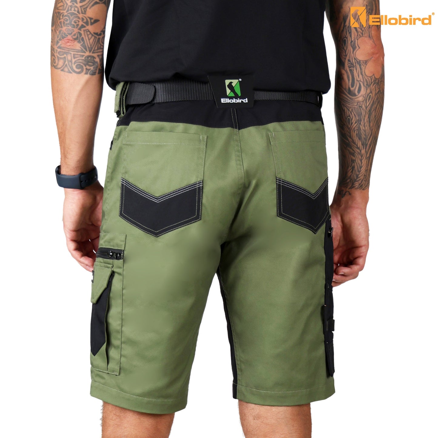 Ellobird Work Shorts for Men Construction Pants Mens Workwear Cordura Cargo Loose Fit Utility Carpenter Workwear Short - Ellobird